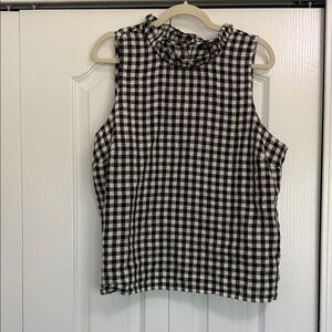 J. Crew Gingham Sleeveless Blouse